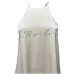 Giulia N Couture Abito lungo burro con logo lettering FATTO CON AMORE con strass argento