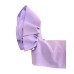 Giulia N Couture Top corto lilla a manica corta con volant