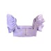 Giulia N Couture Top corto lilla a manica corta con volant
