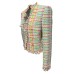 Giulia N Couture Giacca multicolore con bottoni applicati