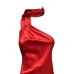 Giulia N Couture Abito corto rosso a monospalla