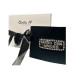 Giulia N Couture Fermacapelli in plexiglass nero con logo FATTO CON AMORE in strass