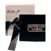 Giulia N Couture Fermacapelli in plexiglass nero con logo FATTO CON AMORE in strass