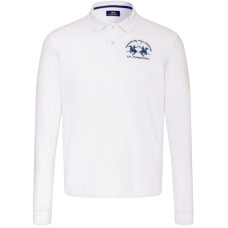 La Martina Polo a maniche lunghe da uomo colore bianco