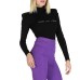 Giulia N lupetto nero con logo in strass