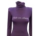 Giulia N lupetto viola con logo in strass