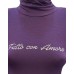 Giulia N lupetto viola con logo in strass