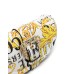 Versace Jeans Couture Borsa a Tracolla da Donna Bianca con stampa Baroque all over, maxi fibbia logata