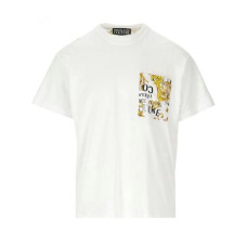 Versace Jeans Couture T-shirt Bianca da Uomo con stampa Baroque 