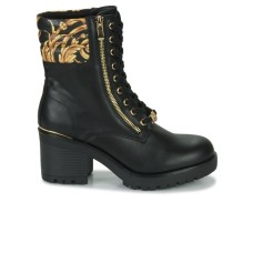 Versace Jeans Couture Stivale Nero con lacci e zip laterale