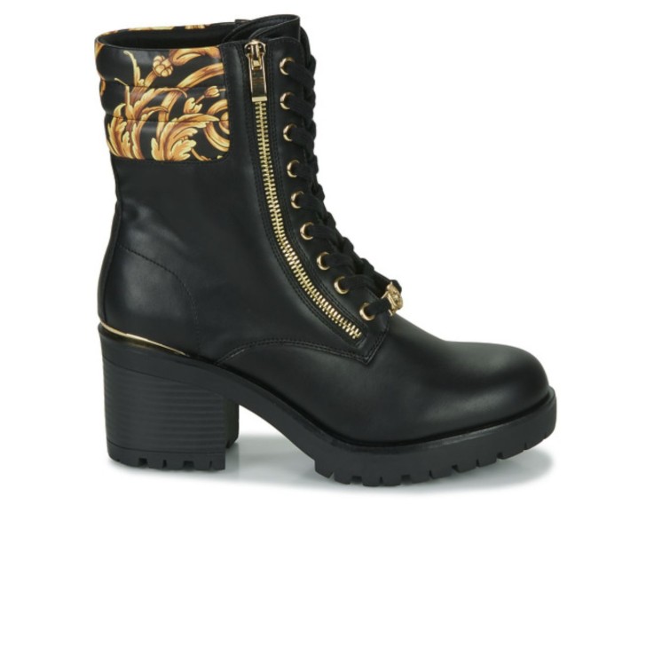 Versace Jeans Couture Stivale Nero con lacci e zip laterale
