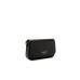 Emporio Armani Mini Borsa nera con tracolla in nastro regolabile, estraibile con logo All Over