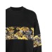 Versace Jeans Couture  Felpa da Uomo nera, caratterizzata da stampa logo Barocco