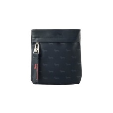 HARMONT&BLAINE TRACOLLA BLU IN ECOPELLE DA UOMO INTERAMENTE LOGATA 