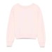 MOSCHINO FELPA A GIROCOLLO IN COTONE PINK CON LOGO LETTERING E TEDDY BEAR	