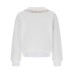 MOSCHINO FELPA A GIROCOLLO IN COTONE WHITE CON STAMPA E LOGO LETTERING