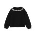 MOSCHINO FELPA A GIROCOLLO IN COTONE BLACK CON STAMPA E LOGO LETTERING	