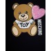 MOSCHINO T-SHIRT IN COTONE A MANICA CORTA BLACK CON LOGO LETTERING E TEDDY BEAR	