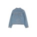 Moschino GIUBBINO IN DENIM CON MAXI TEDDY E LOGO LETTERING IN STRASS