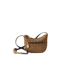 Borbonese Borsa a Tracolla da Donna in Camoscio OP 