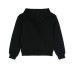 MOSCHINO FELPA UNISEX CON CAPPUCCIO IN COTONE BLACK CON LOGO LETTERING WHITE E TEDDY BEAR	