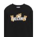 MOSCHINO FELPA A GIROCOLLO IN COTONE BLACK UNISEX CON LOGO LETTERING E TEDDY BEAR