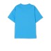 MOSCHINO MAXI T-SHIRT IN COTONE SKY BLUE A MANICA CORTA UNISEX CON LOGO LETTERING E TEDDY BEAR	