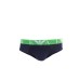 Emporio Armani Set 3 Slip in cotone stretch con vita elastica e logo bold monogram 1117342F71570435