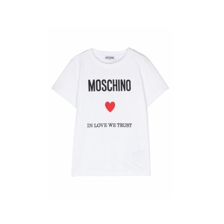 Moschino T-SHIRT BIANCA A MANICA CORTA CON LOGO LETTERING