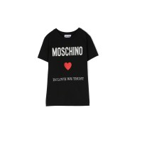 Moschino T-SHIRT NERA A MANICA CORTA CON LOGO LETTERING