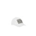 MOSCHINO CAPPELLO DA BASEBALL WHITE UNISEX CON LOGO LETTERING BLACK