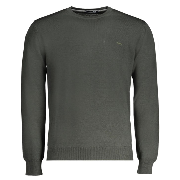 Harmont&Blaine  Maglioncino verde da uomo con logo ricamato