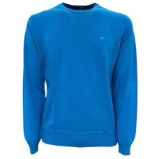 Harmont&Blaine Maglioncino azzurro da uomo con logo ricamato