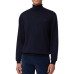 Harmont&Blaine Dolcevita blu da uomo in lana con Logo ricamato 