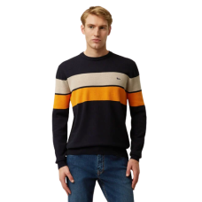 Harmont&Blaine Pullover girocollo con bande color block Blu Navy