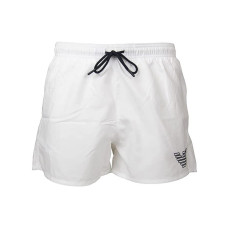 Emporio Armani Swimwear Boxer da mare Bianco con ricamo aquila