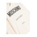 MOSCHINO FELPA UNISEX CON CAPPUCCIO E LOGO LETTERING MILK CREAM