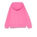 MOSCHINO FELPA CON CAPPUCCIO IN COTONE FUCSIA UNISEX CON LOGO LETTERING WHITE	
