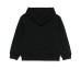 MOSCHINO FELPA CON CAPPUCCIO IN COTONE BLACK UNISEX CON LOGO LETTERING WHITE
