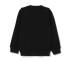 MOSCHINO FELPA A GIROCOLLO UNISEX IN COTONE BLACK CON LOGO LETTERING WHITE