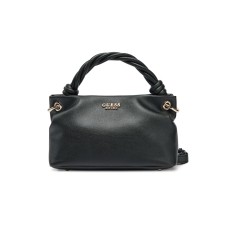 GUESS SANSA BORSA A MANO NERA CON MANICO INTRECCIATO