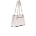 GUESS BORSA A SPALLA CRESIDIA BIANCA CON LOGO ALL-OVER PEONY E "4G"