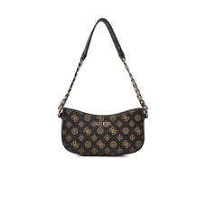 GUESS EVELUNE BORSA A SPALLA MOCHA LOGO ALL-OVER