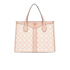GUESS SILVANA TOTE BORSA A SPALLA ROSA LOGO ALL-OVER