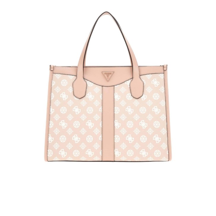 GUESS SILVANA TOTE BORSA A SPALLA ROSA LOGO ALL-OVER