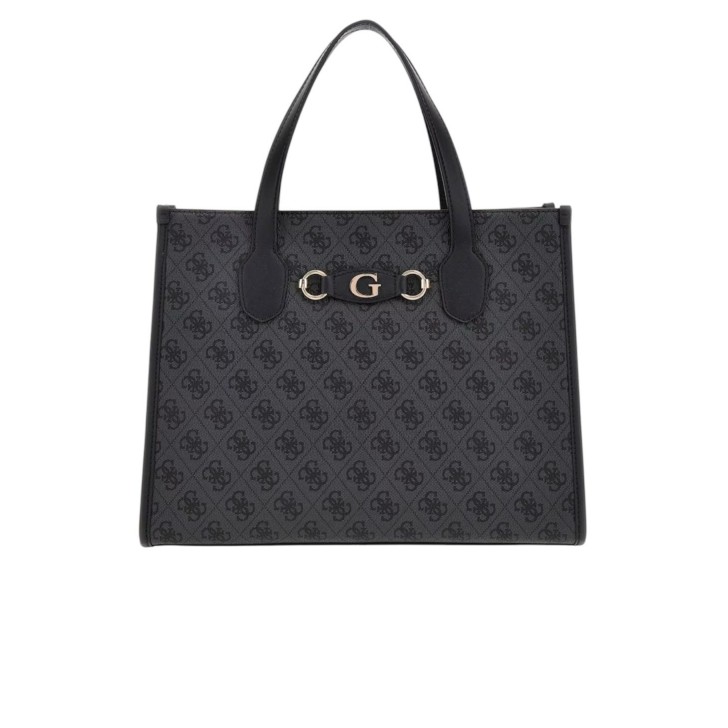 GUESS IZZY TOTE BORSA A SPALLA NERA 4G LOGO ALL-OVER 