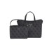 GUESS LATONA MINI TOTE BORSA A MANO 4G LOGO ALL-OVER NERA