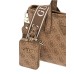 GUESS LATONA MINI TOTE BORSA A MANO 4G LOGO ALL-OVER MARRONE