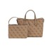 GUESS LATONA MINI TOTE BORSA A MANO 4G LOGO ALL-OVER MARRONE