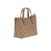 GUESS LATONA MINI TOTE BORSA A MANO 4G LOGO ALL-OVER MARRONE